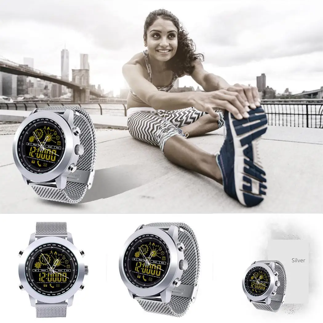 

Unisex Casual Waterproof Round Shape Buckle Closure Bluetooth Smart Watch
