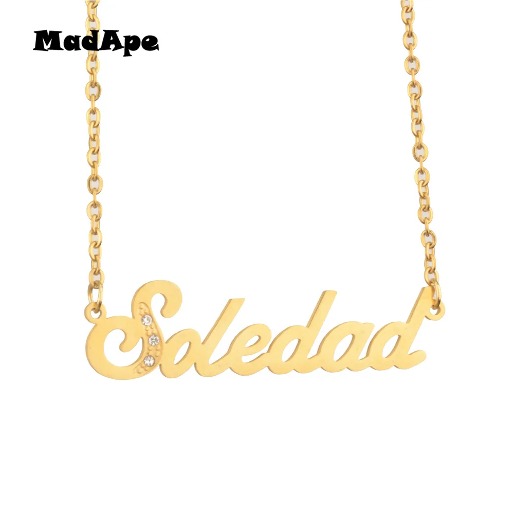 MadApe из нержавеющей стали с названием &quotSoledad&quot кулон чокер на заказ для женщин и
