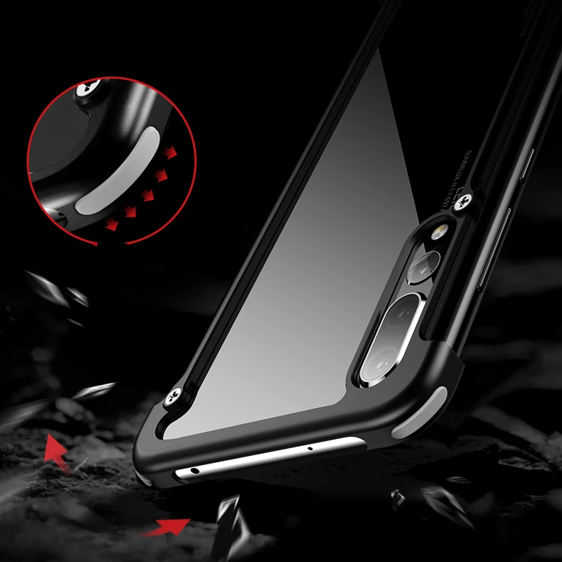 Oatsbasf Алюминиевый металлический бампер чехол для huawei P30/P30 Pro Роскошная подушка безопасности Защита от падения жесткий чехол для huawei P30/Pro
