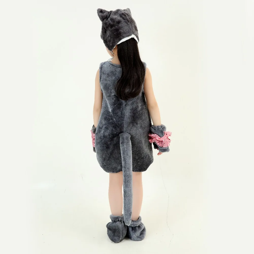 Dreamowl Child Animal Cat Plush School Play Costume Stage Performance Outfit  (16)