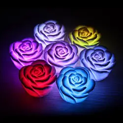 Модные светодиодный ночник Романтический Розы ночник Цвет изменился лампа светодиодный Ночные огни Дизайн интерьера