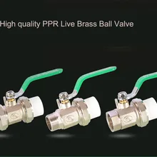 DN25 до 3/" женские резьбовые полипропиленовые трубы ppr латунный клапан живого шарового клапана поверхность никелирование