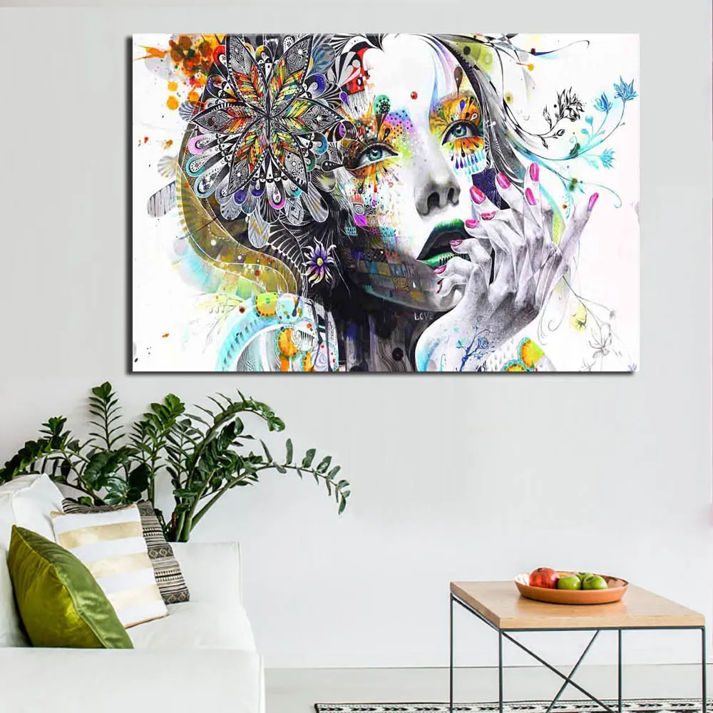 girl wall art painting (2)