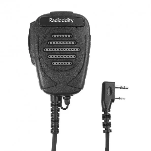 Radioddity RS23 2-Pin тангента с наплечным креплением микрофон для Radioddity Baofeng TYT Kenwood рация двухстороннее радио