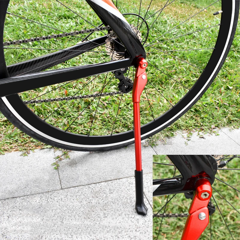 

Adjustable Road Bicycle Aluminum Alloy Kickstand Parking Rack Bike Support Side Kick Stand Universal Easy Fitting Cycling Parts