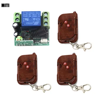 

12V 1CH wireless remote control switch 1receiver board & 3transmitter remote controller 10A Inter-lock 315/433MHZ 4420