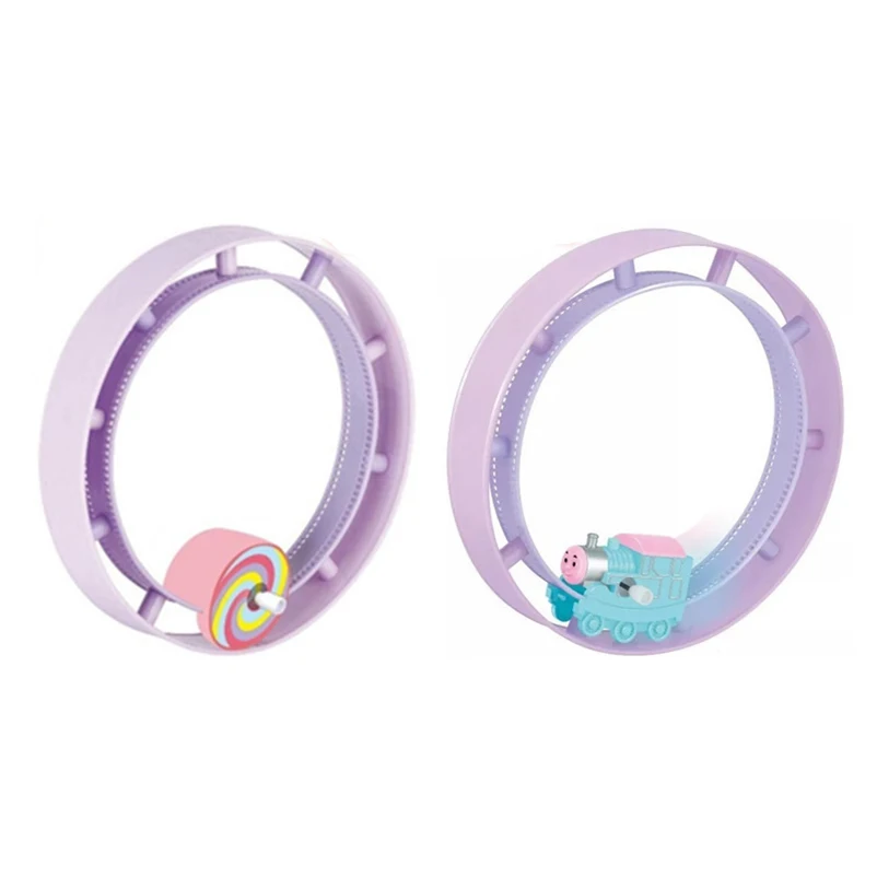 

Children Gift Cars Track Rolling Tumbling Track Toy Cartoon Winding Vehicles Circle Clockwork in the Watch Chain Toys
