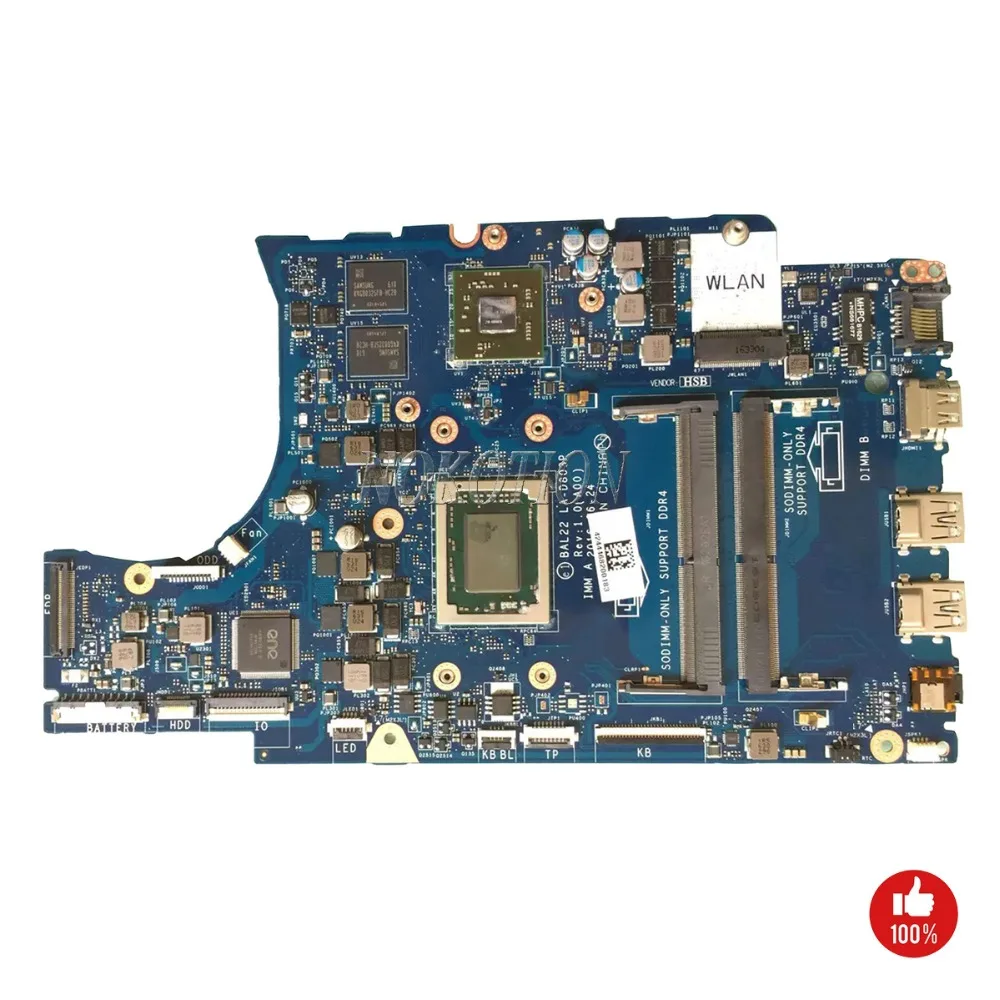 

NOKOTION CN-0R1WJH R1WJH For DELL INSPIRON 5565 laptop motherboard BAL22 LA-D803P A10-9600P main board
