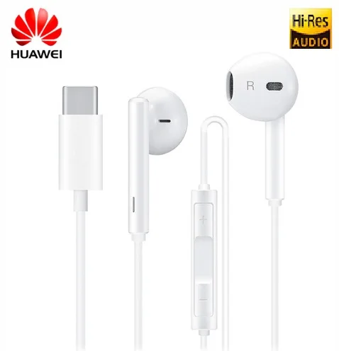 

HUAWEI Earphone Eerbuds USB TYPE C Earpiece + Mic Volume Control CM33 For Mate 10 Mate 10 Pro P20 P20 Pro