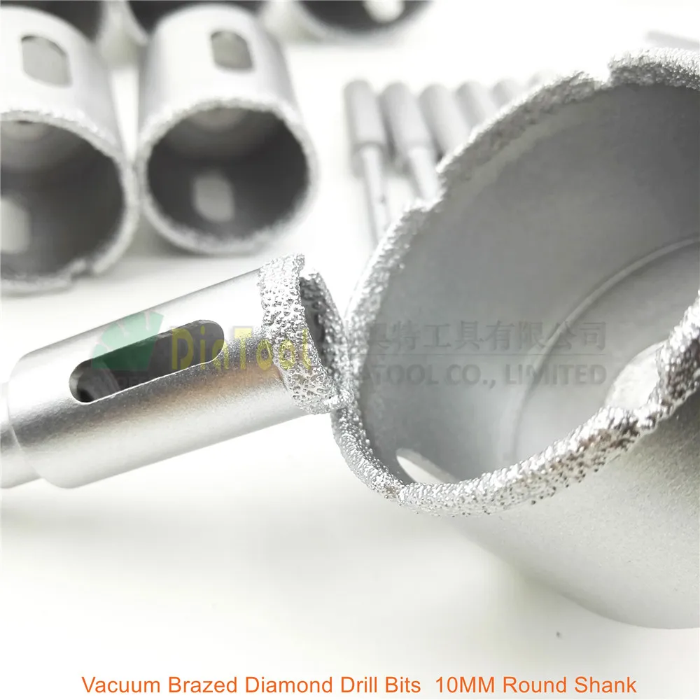 10pcs/set Diamond Vacuum Brazed drilling core bits drill bits hole saw for granite marble stone ceramic masonry 10mm round shank
