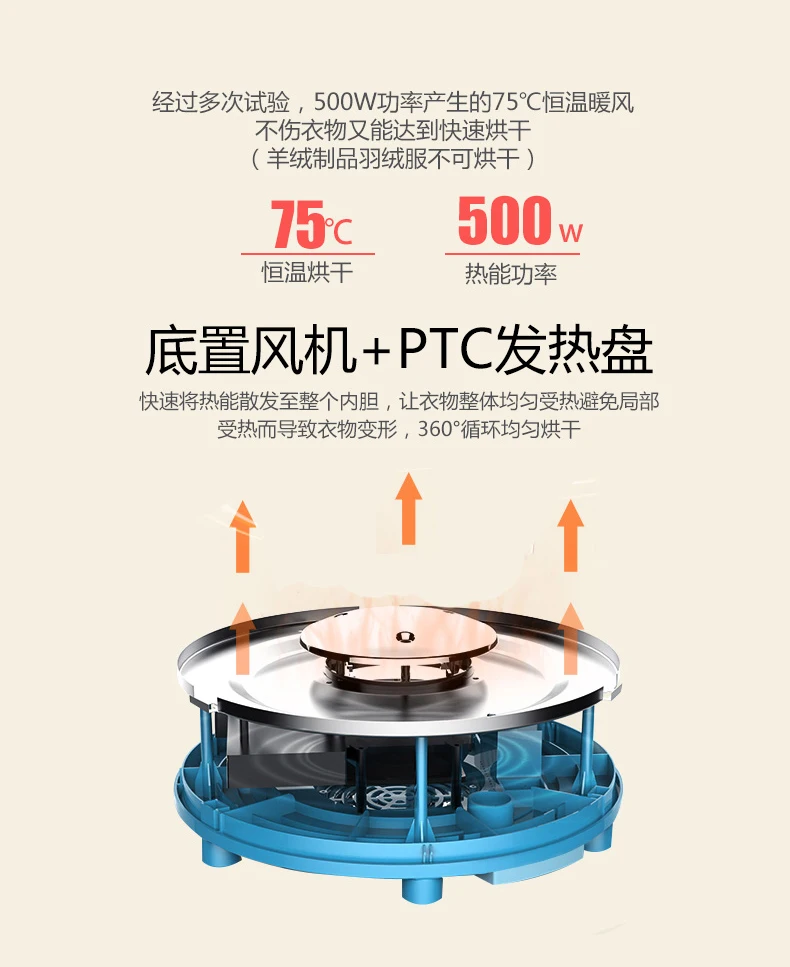 Мини-сушилка для одежды, домашняя быстросохнущая машина для дезинфекции нижнего белья, сушилка для детской одежды, дезинфекционная сушилка, маленькая
