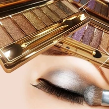 9 Colors Shimmer Eyeshadow Eye Shadow Palette & Makeup Cosmetic Brush Set Party Cocktail Wedding Long Lasting 8TT8