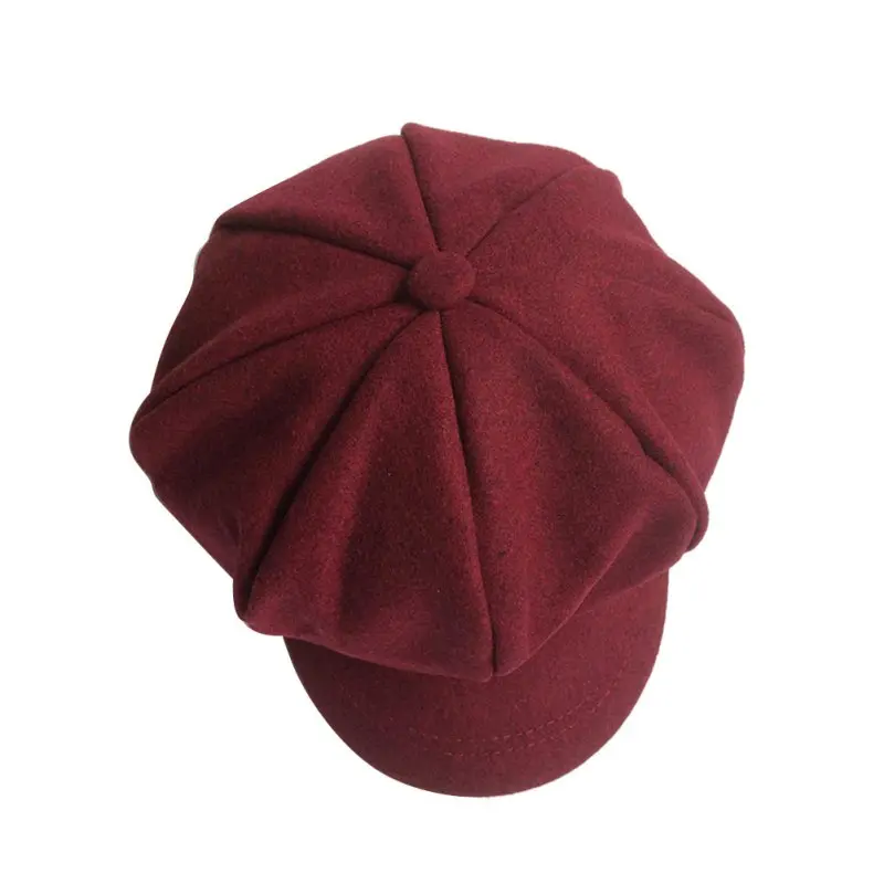 

New Fashion Baby Hat Children Boy Girl Soft Beret Dome Octagonal Hat Baseball Etiquette Three Colors Optional