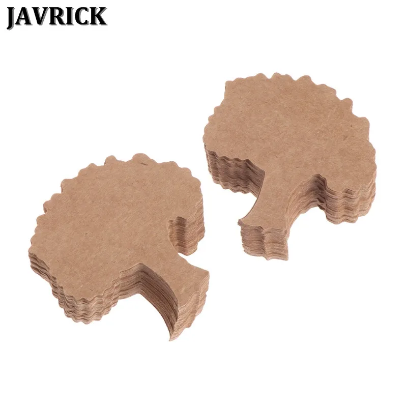 JAVRICK 100 Pieces Kraft Paper Pineapple Cat Life Tree Earring Display Tags Cards Jewellery Holder Gift Shop Tags Cards NEW - Цвет: 3