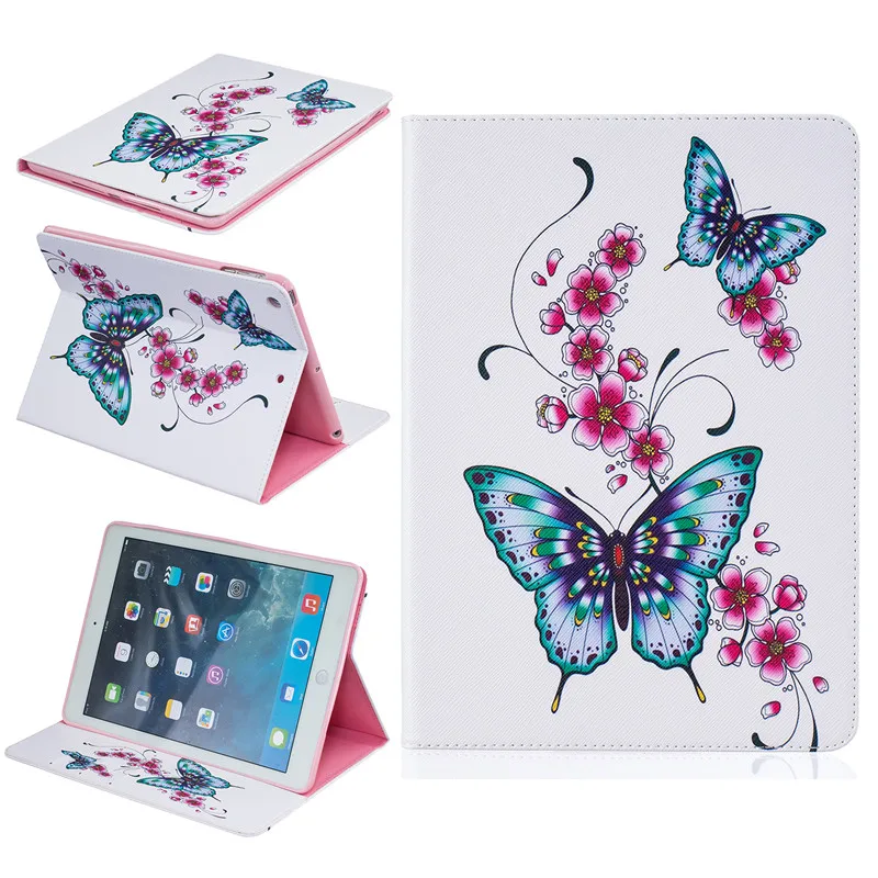Cute Bear Case PU Leather For Ipad Air Case Butterfly Flower Stand Tablet Cover 9.7 Inch Wallet Fip For Apple Ipad Air 1 Cover (7)