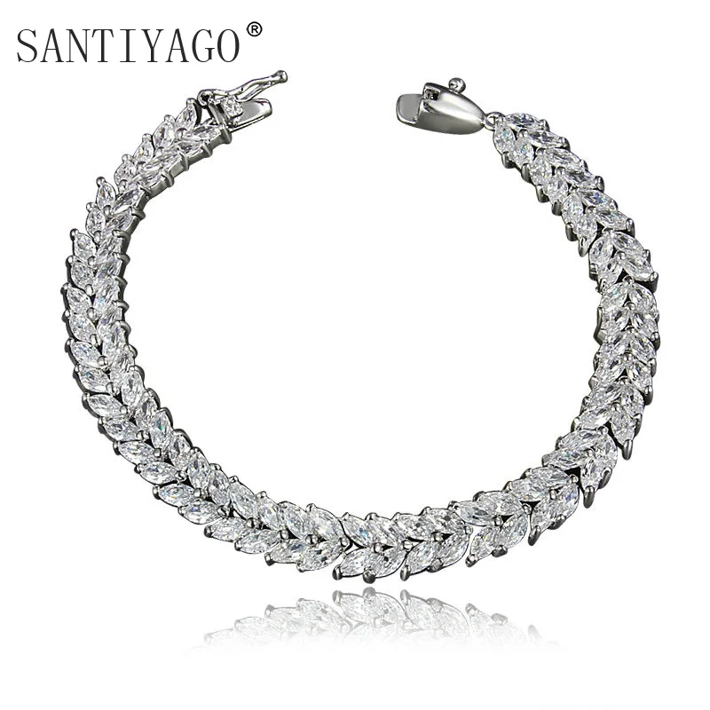 

Stainless Steel Women's Health Energy With Magnetic Stone Bracelet Female CZ Crystal Bracelets Bangles Wedding Gifts