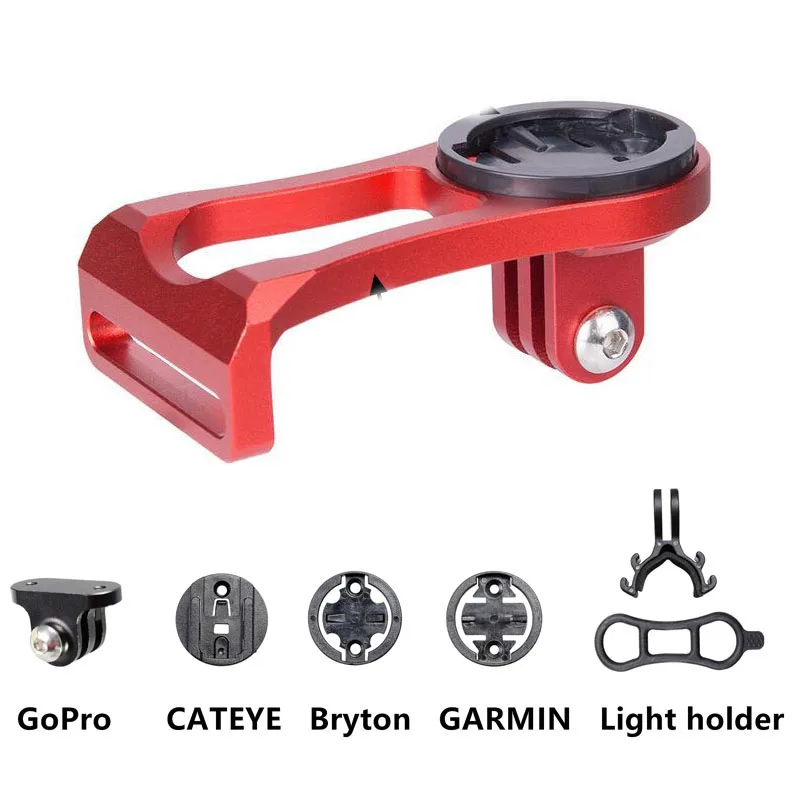Велосипедный компьютер крепление для камеры держатель для переднего велосипеда крепление для велосипеда аксессуары для iGPSPORT Garmin Bryton GoPro - Цвет: red
