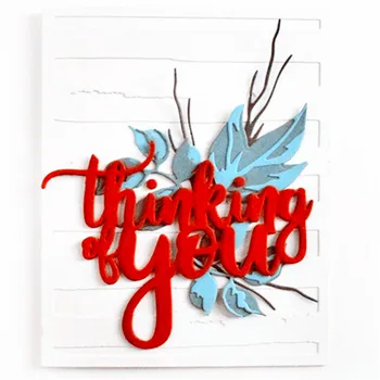 

thinking you Words Metal Cutting Dies Stencils For Card Making Decorative Embossing Suit Paper Cards Stamp DIY