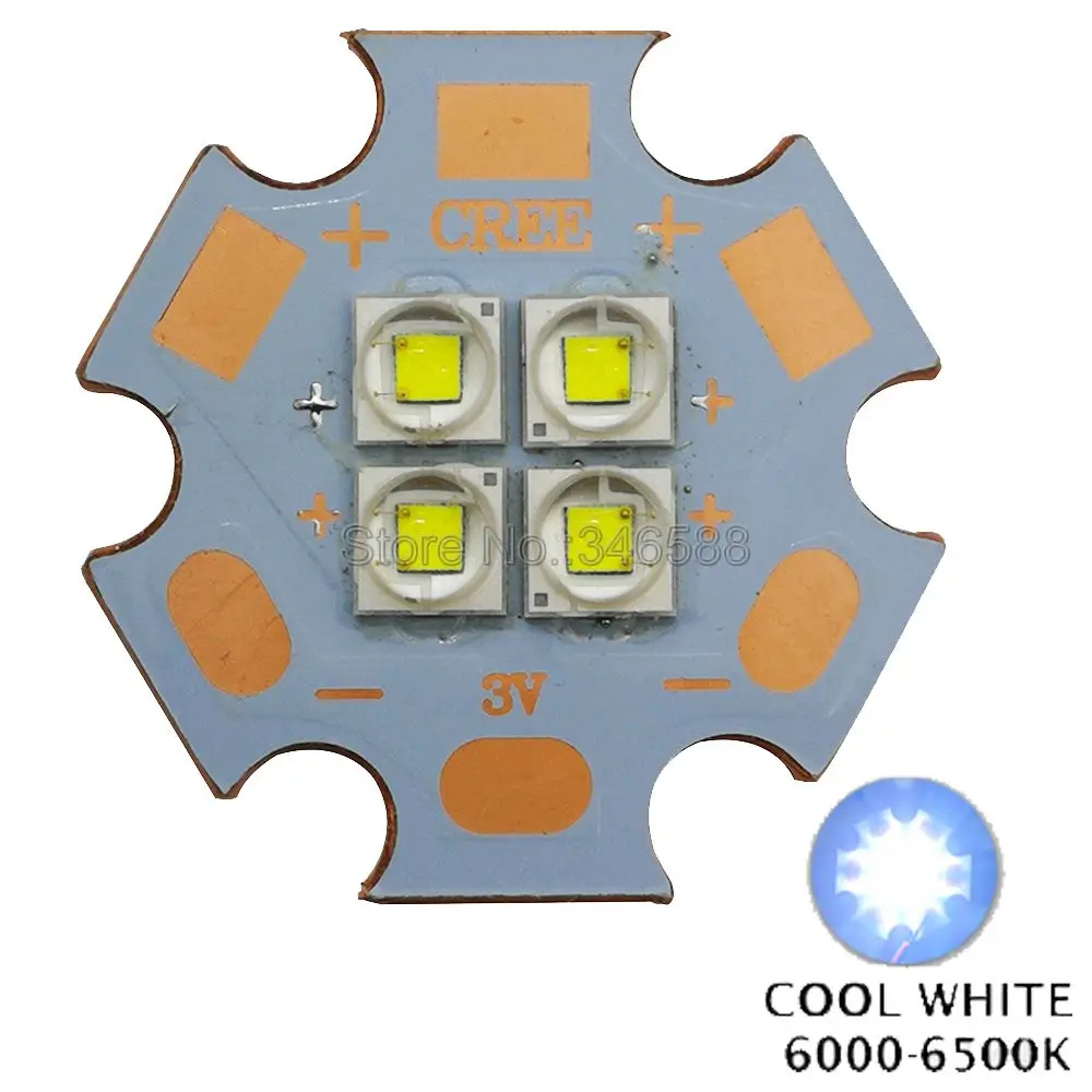 Cool White 6500K 2 шт. 3 В/6 В/12 В Cree XPE2 XP-E2 4 фишки 4 светодиодный s 12 Вт высокое мощность светодиодный излучатель холодный белый нейтральный белый теплый белый красный Цвета для варианта - Испускаемый цвет: Cool White 6500K