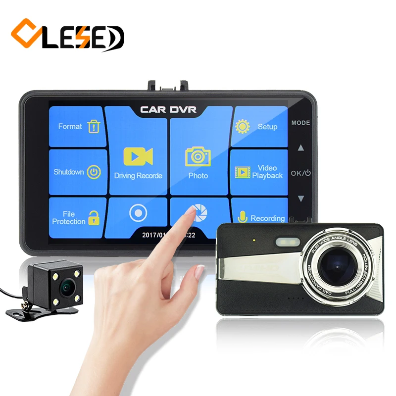 4.0 inch IPS dual lens car camera auto dvr camcorder cars dvrs Full HD