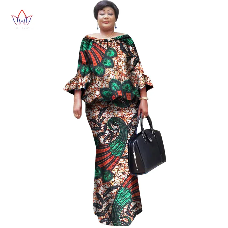 Африканская восковая юбка с принтом наборы для женщин Базен Riche размера плюс традиционная африканская одежда Дашики комплект из двух частей юбка WY1098