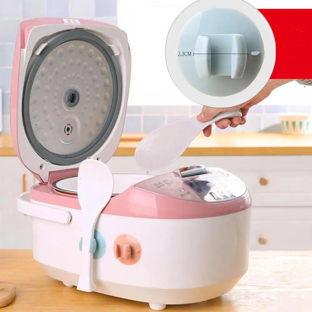 

Sale 1PC household sucker-type Rice cooker spoon storage rack creative storage gadget kitchen supplies