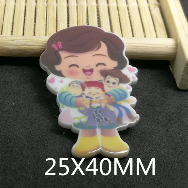 

Free shipping 25pcs/lot 25*40MM cartoon character planar resin BIHAIYUAN