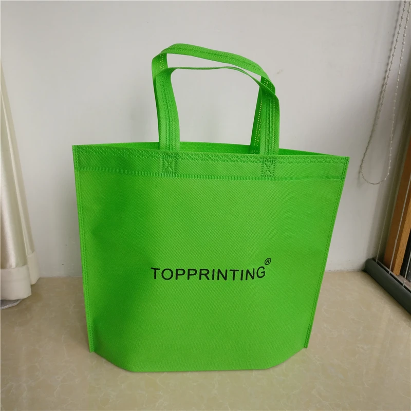 1000pcs/lot 32Hx38x10cm Custom Eco Reusable Shopping Bags Cloth Fabric Grocery Packing Recyclable Bag Simple Design Tote Handbag