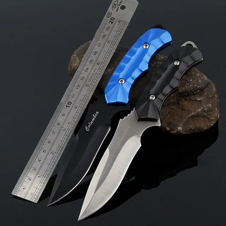 DuoClang 4 цвета Отдых на природе Охота фиксированным лезвием Ножи Нержавеющая сталь лезвие алюминиевая ручка Ножи выживания Ножи Инструмент