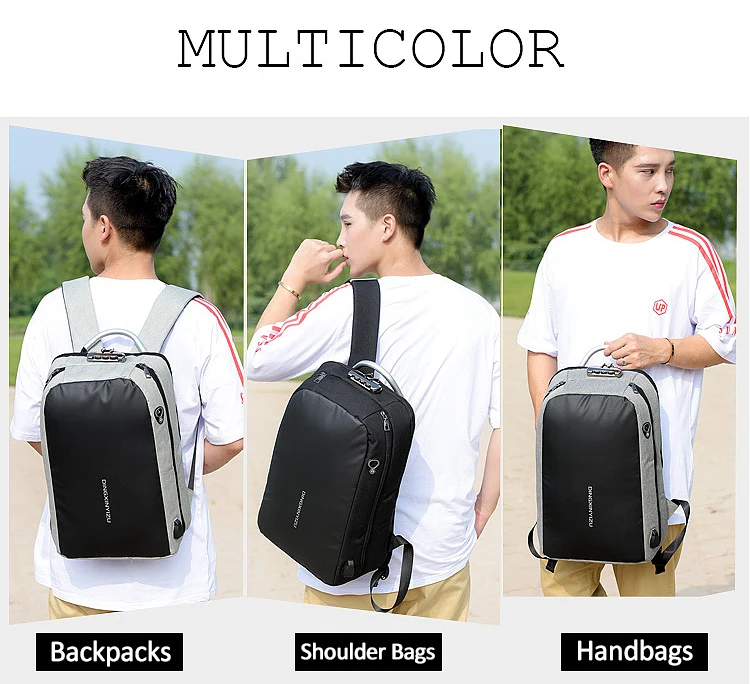 Рюкзак для подростков, многофункциональный водонепроницаемый рюкзак для компьютера, USB порт, школьные сумки для студентов, сумки для колледжа для женщин