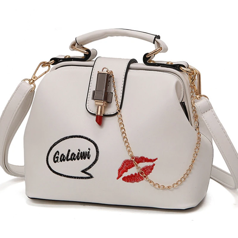 Women Handbag Leather Women Shoulder Bag Small Doctor Crossbody Handbag Embroideried Lipstick Chain Designer Casual Women Bags Women Handbag Leather Women Shoulder Bag Small Doctor Crossbody Handbag Embroideried Lipstick Chain Designer Casual Women Bags