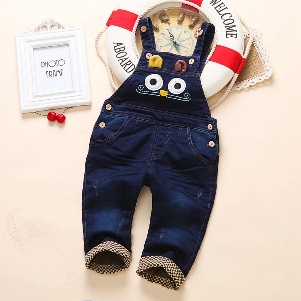 6m 3Years Baby Winter Overall Toddler Warm Velvet Owl Hooded Rompers