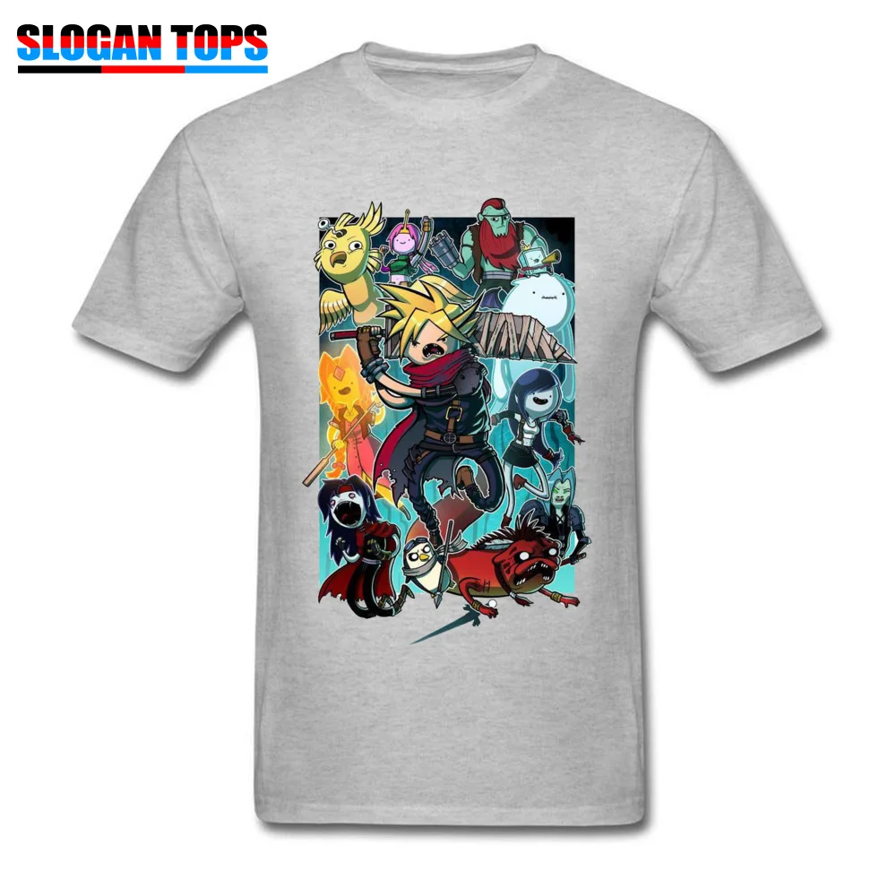  Men T-Shirt Fantasy-Time-VII Printed On Tops & Tees Cotton Round Neck Short Sleeve Gift Tees Fall Drop Shipping Fantasy-Time-VII grey
