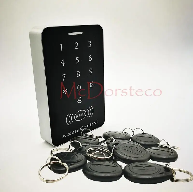 125 кГц RFID Бесконтактная карта система контроля доступа RFID/EM клавиатура карта контроля доступа Лер Открыватель двери Мастер контроль Лер - Цвет: Black Keyfobs