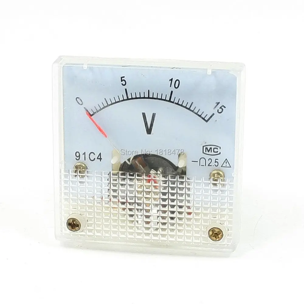 

DC voltmeter 91C4 DC 0-15V 5V 10V 3V 20V 30V 50V 100V 150V 250V Analog Voltage Panel Meter Voltmeter