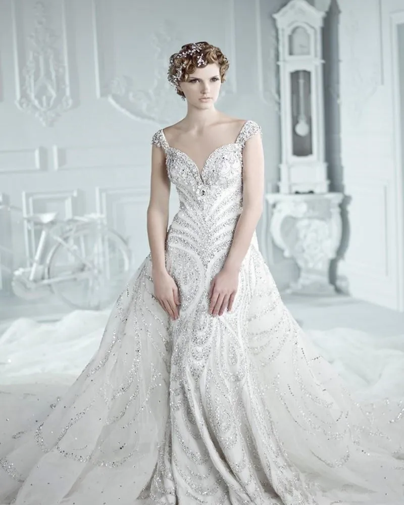 swarovski gown by michael cinco