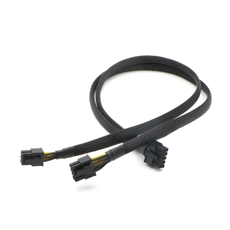 Материнская плата с черным рукавом 10Pin к PCI E 8Pin (6 + 2Pin) 6Pin кабель адаптера питания