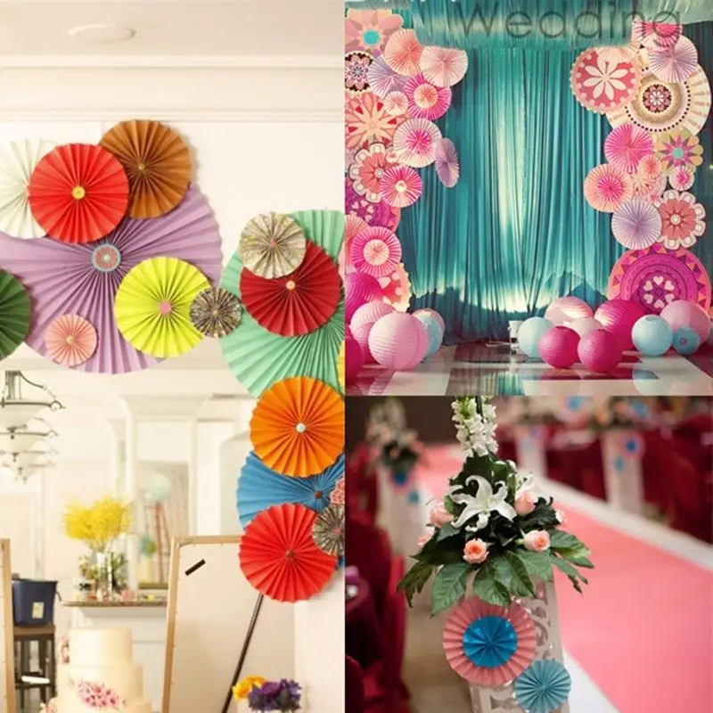 4pcsset vibrant colored tissue paper fans birthday wedding fiesta party decor supplies various sizes - Party Decorations Cheap 4pcsset vibrant colored tissue paper fans birthday wedding fiesta party decor supplies various sizes - Party Decorations Cheap