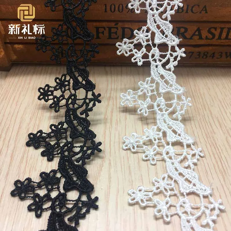 

Lace Ribbon Tape 3.7cm Width Clothing Jewelry Accessories Clothing Black White Lace Trim Fabric Sewing Garment Decoration