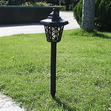 2019 moskito-killer-lampe Solar Powered LED Sockel Elektrische Moskito Fly Bug Insekten Falle Mörder Nacht Lampe Licht garten moskito(China)