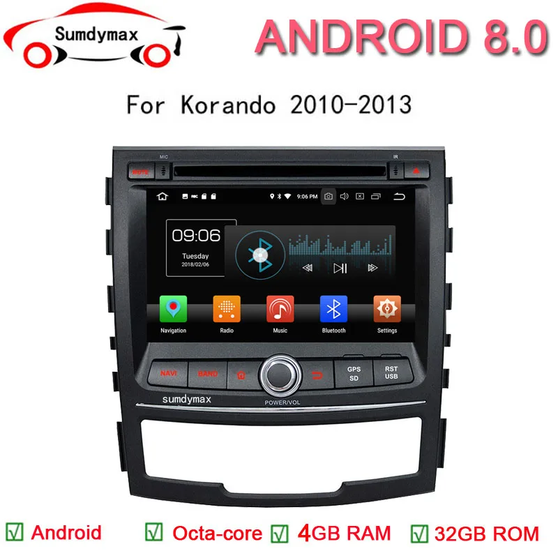 Excellent octa Core 4G RAM Android 8.0 Car DVD Player For SSANGYONG KORANDO 2010-2012 With 1024*600 Capacitive Autoradio Stereo Headunit 0 Excellent octa Core 4G RAM Android 8.0 Car DVD Player For SSANGYONG KORANDO 2010-2012 With 1024*600 Capacitive Autoradio Stereo Headunit 0
