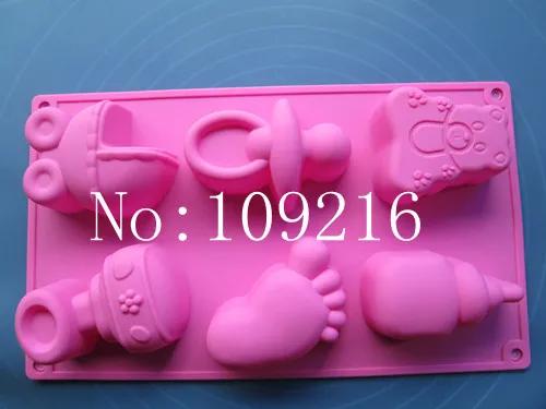 Wholesale!!1pcs Little Feet&Baby Good Quality 100% Food Grade Silicone CakePuddingJellyBread DIY Moulds