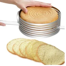 Регулируемый торт фрезы хлеб Резак Leveler Тесак Нержавеющая сталь круглый резак кольцо торт слоистых плесень
