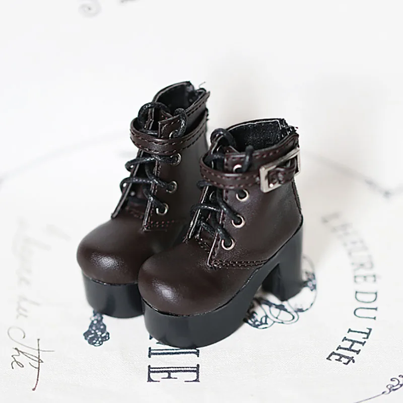 Allaosify BJD обувь 1/3 1/4 для девочек Черный Белый Коричневый высокий каблук