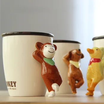 

Creative Looked at the animals in the sky Mug 440ml Lid Creative Ceramic Cartoon Tea Cup Milk Mug Lover Coffee Cup Drinkware