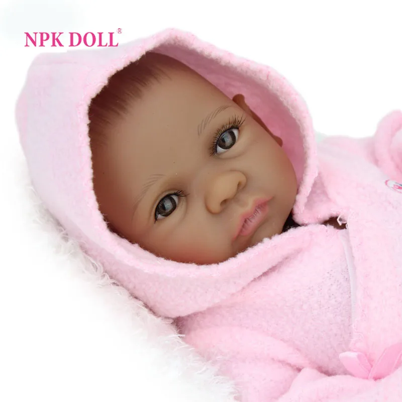 Афро-американских кукла черная девушка полный силиконовый корпус возрождается куклы этнические куклы игрушки