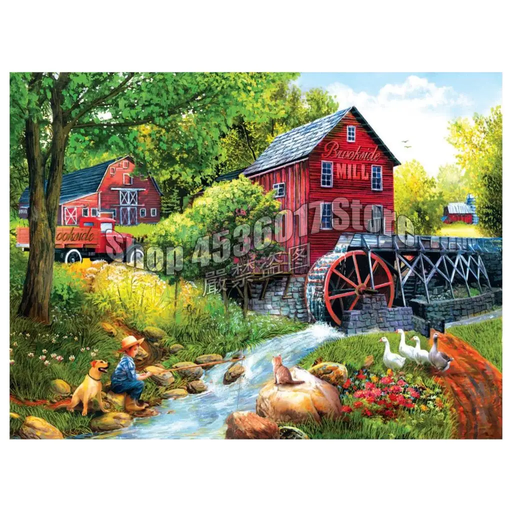 

5D DIY Diamond embroidery Mill Animals Farm diamond painting Cross Stitch full square drill Rhinestone mosaic decoration gift