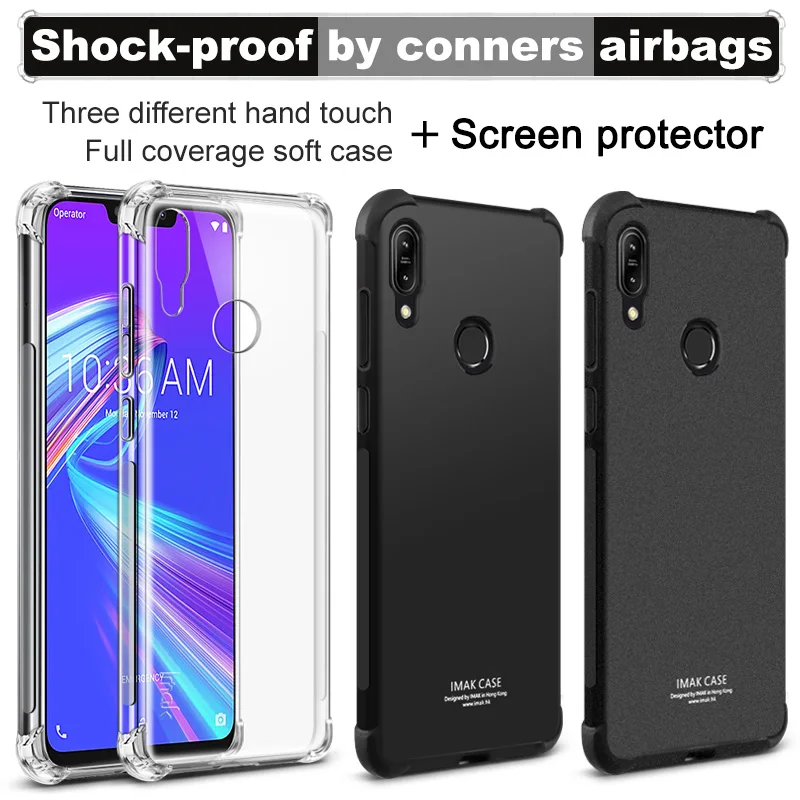 

Asus Zenfone Max M2 Case IMAK Soft Silicone TPU Airbag Back Cover Case For Asus Zenfone Max M2 ZB633KL Gift Screen Protector