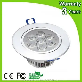 

(50PCS/Lot) 100-110LM/W 3 Years Warranty 7W LED Down Lights Dimmable LED Downlight Ceiling Lighting COB Recessed Spotlight Bulb
