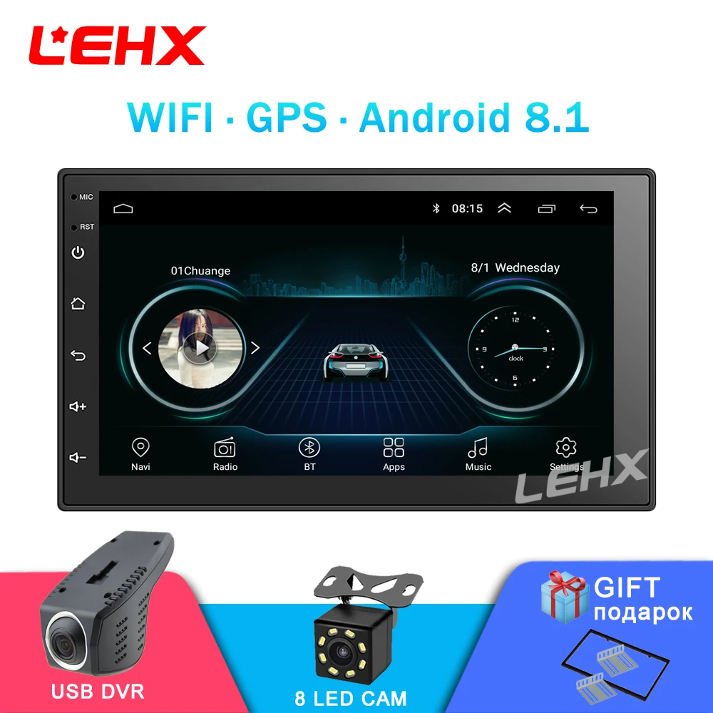 7''Car Android8.1 Car Radio Stereo GPS Navigation Bluetooth USB 2 Din Touch Car Multimedia Player Audio Player Autoradio Rated